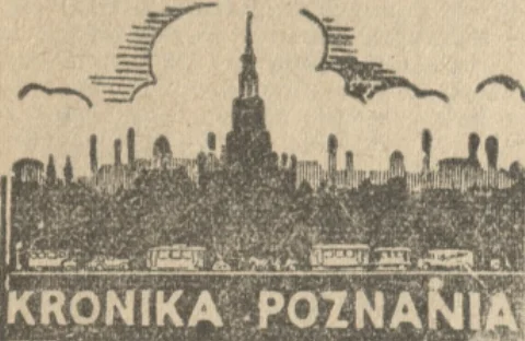 Kronika Poznania — panorama miasta z wieżą ratuszową
